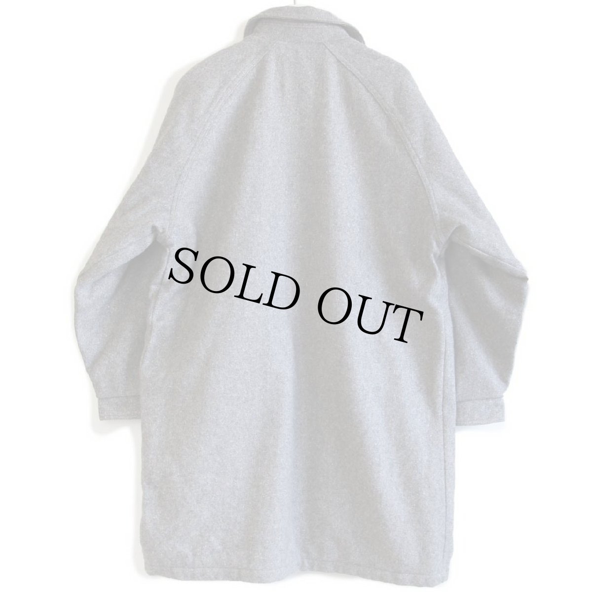 画像2: 80s USA製 L.L.Bean ツイードライナー メルトン ウール ストームコート 杢グレー L★マウンテン (2)