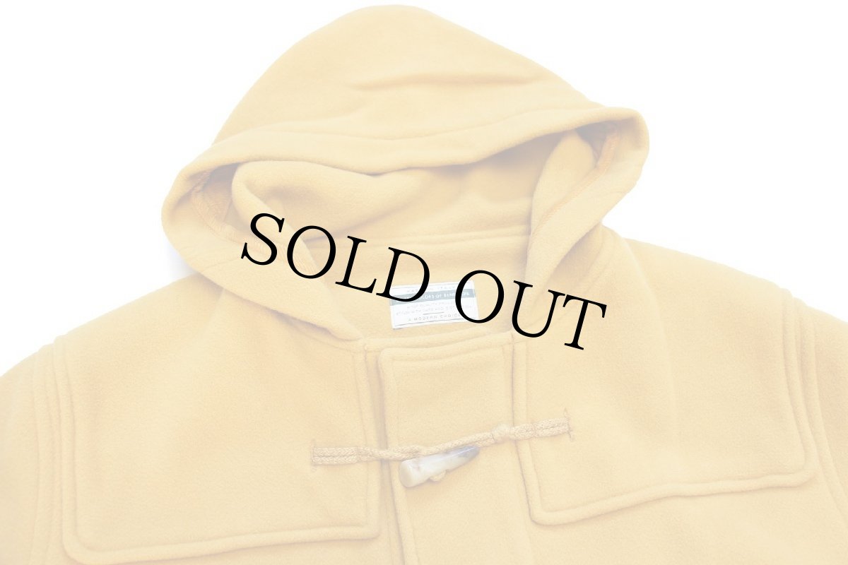 画像3: 90s イタリア製 BENETTONベネトン メルトン ウール ダッフルコート 濃黄 46 (3)