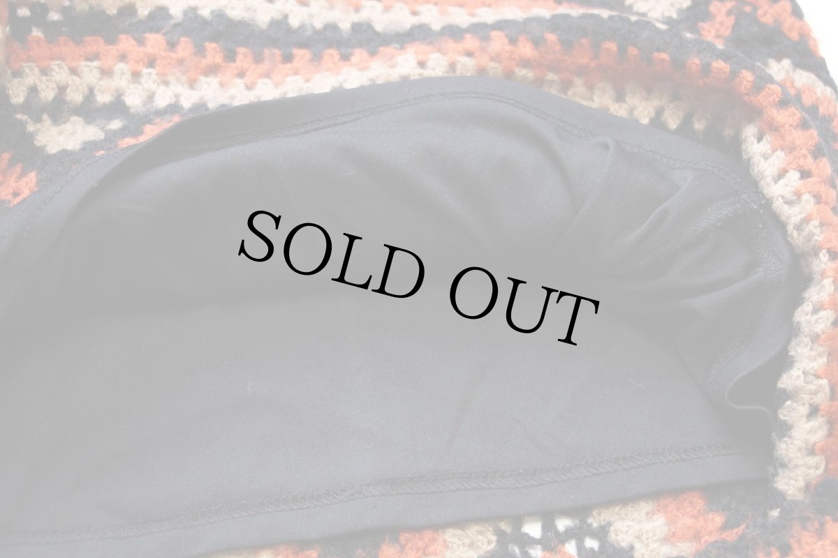 画像5: UNKNOWN スクエア モチーフ アクリルモヘヤ ニットスカート S★カギ編み (5)