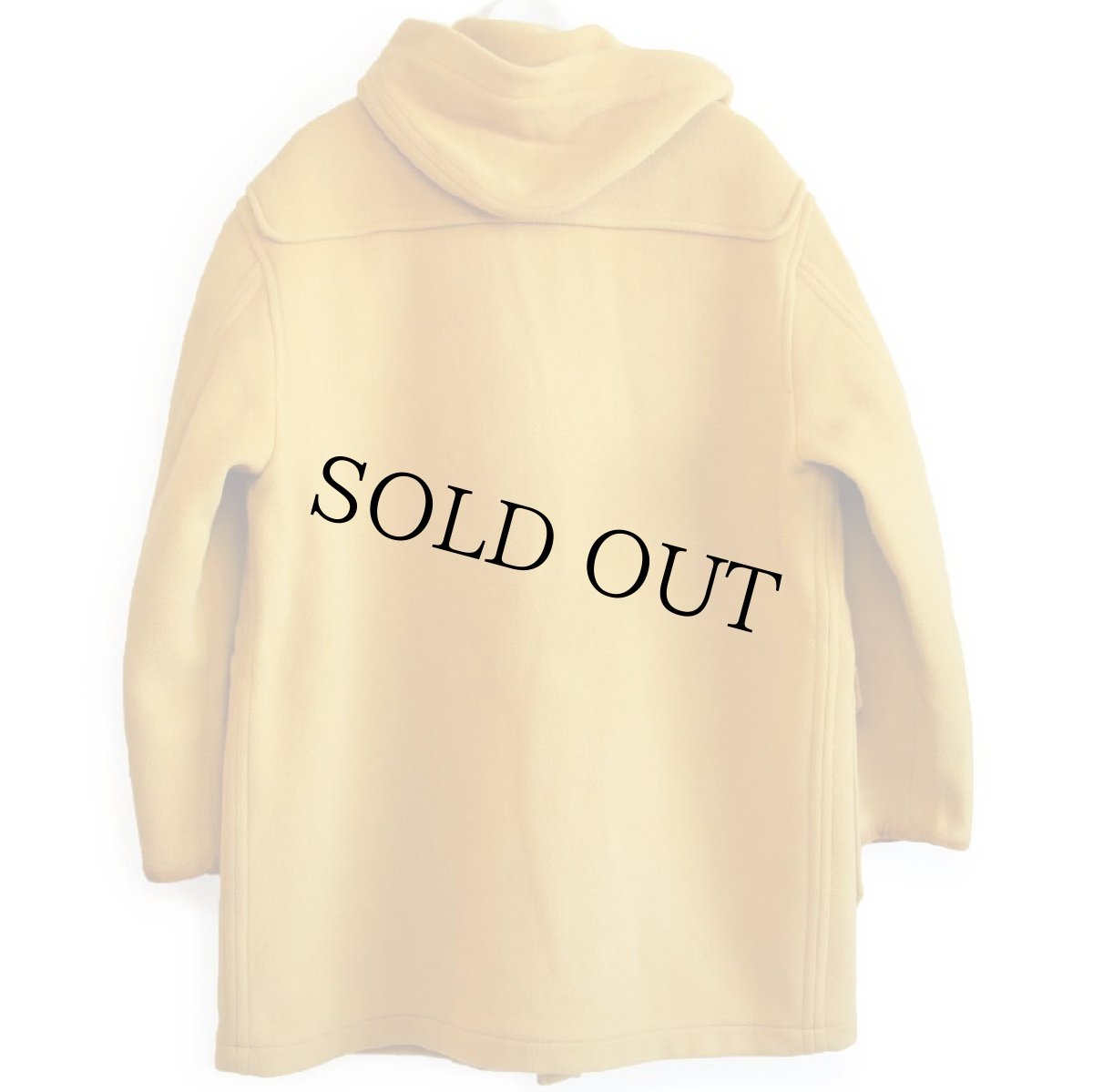 画像2: 90s イタリア製 BENETTONベネトン メルトン ウール ダッフルコート 濃黄 46 (2)