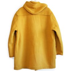 画像2: 90s イタリア製 BENETTONベネトン メルトン ウール ダッフルコート 濃黄 46 (2)