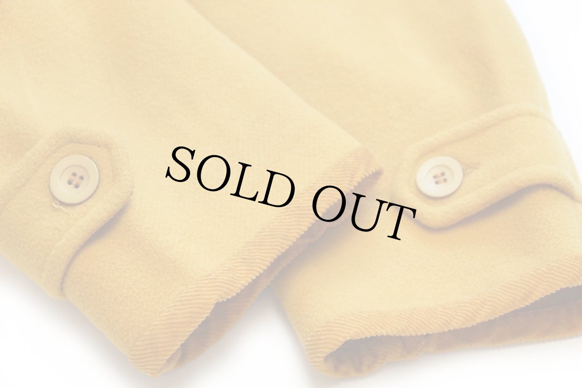 画像7: 90s イタリア製 BENETTONベネトン メルトン ウール ダッフルコート 濃黄 46 (7)