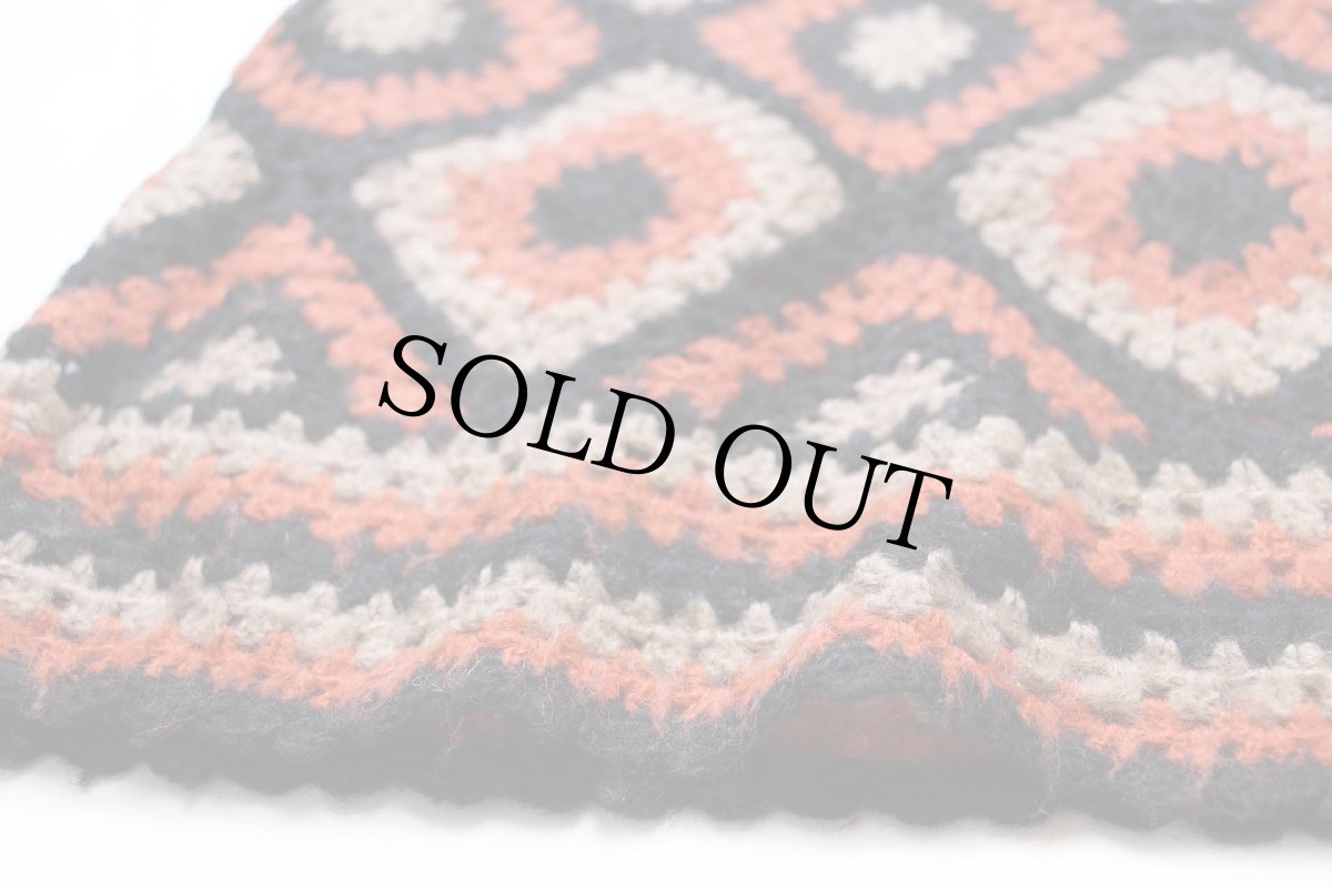 画像6: UNKNOWN スクエア モチーフ アクリルモヘヤ ニットスカート S★カギ編み (6)