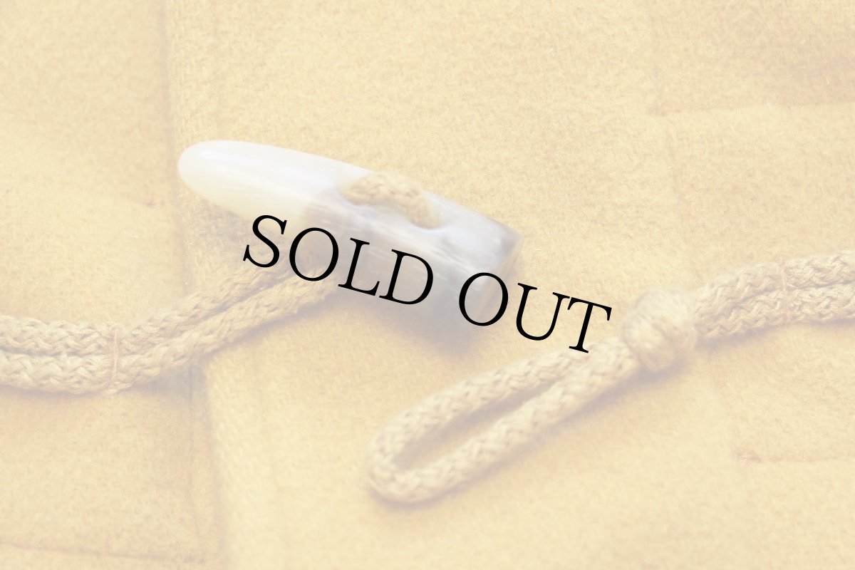 画像6: 90s イタリア製 BENETTONベネトン メルトン ウール ダッフルコート 濃黄 46 (6)