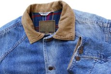 画像3: 80s イタリア製 Levi'sリーバイス サドルマン刺繍 チェック ネルライナー デニムコート★ユーロ (3)