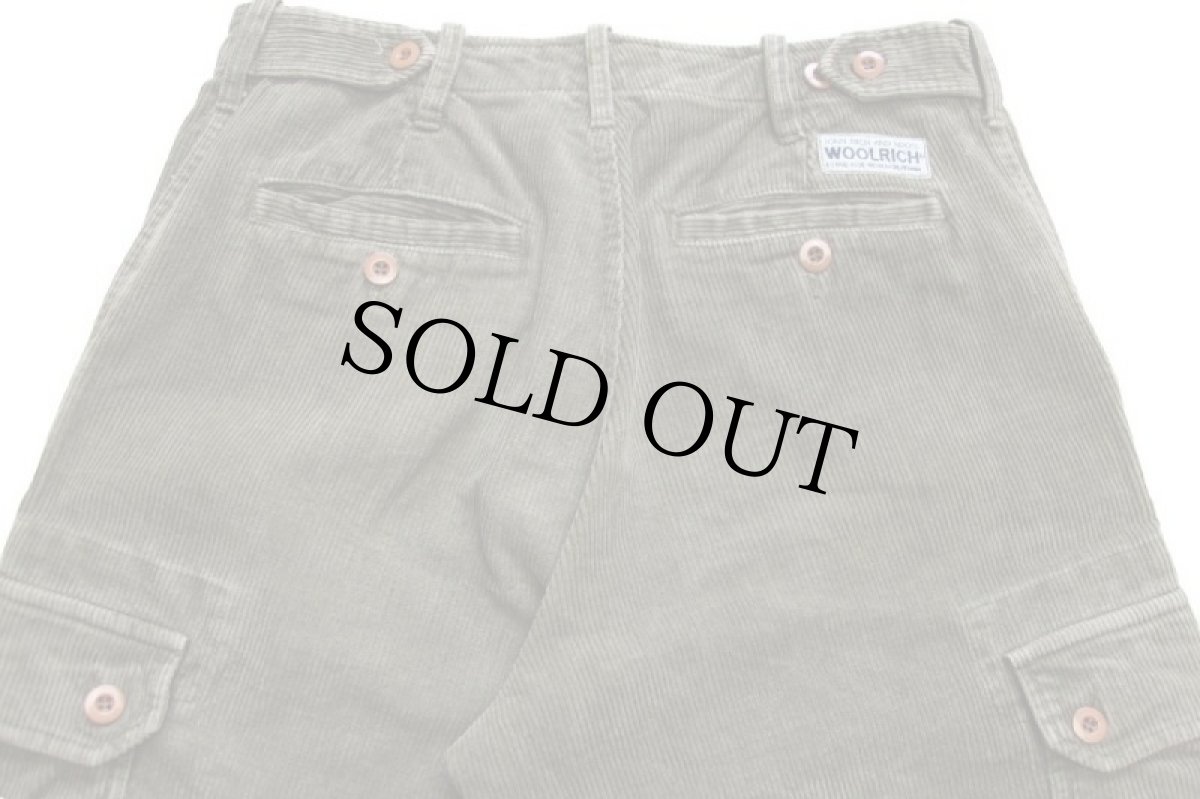 画像5: WOOLRICH JOHN RICH&BROS. コットン 太畝 コーデュロイ カーゴパンツ オリーブグリーン 30 (5)