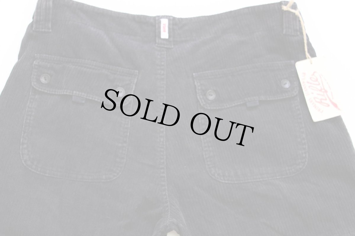 画像5: デッドストック★RIFLE ランダム 太畝 コーデュロイ カーゴパンツ 薄黒 w36 L35 (5)