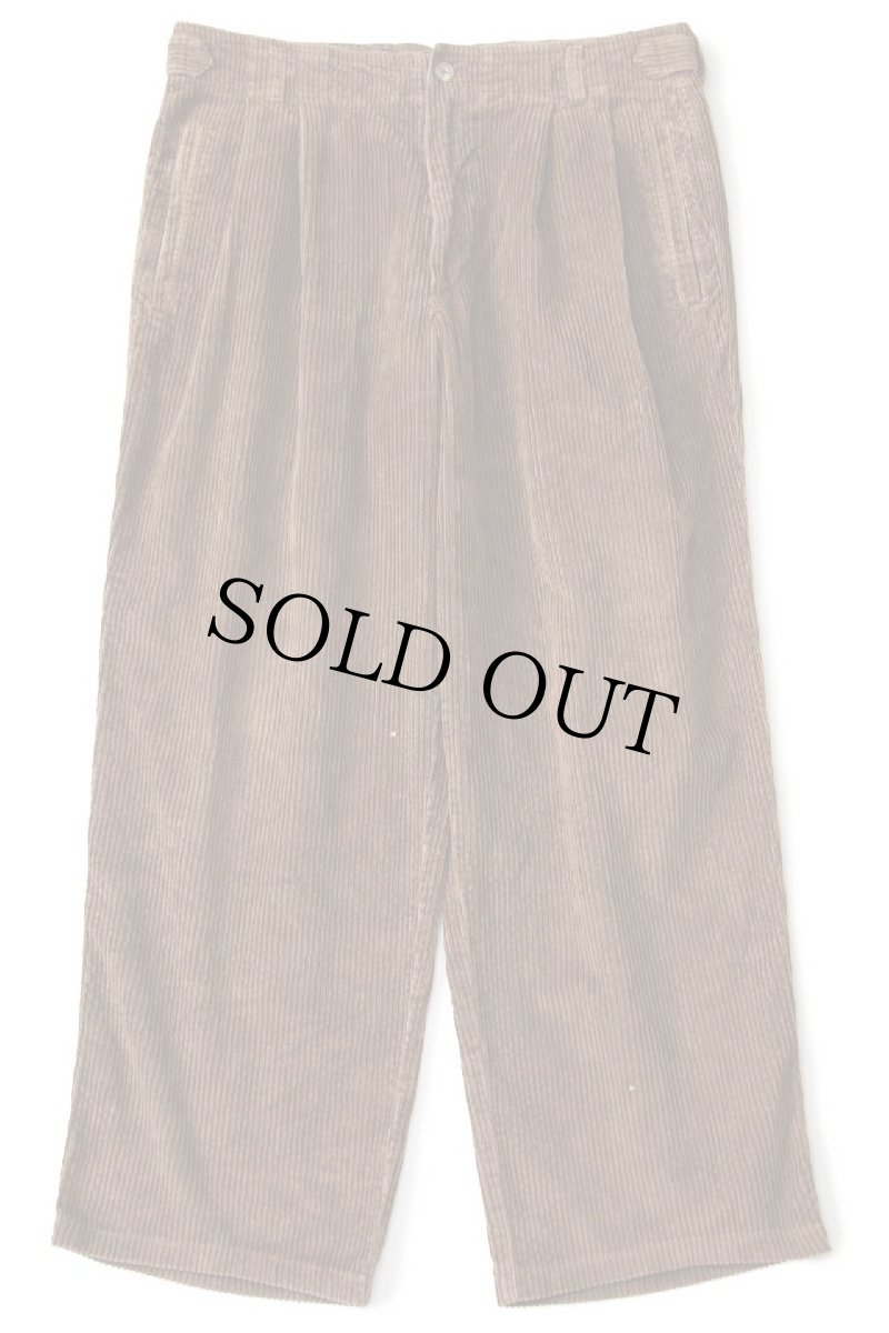 画像2: 90s イタリア製 Henry Cotton's ツータック コットン 太畝 コーデュロイパンツ 茶 50★スラックス (2)