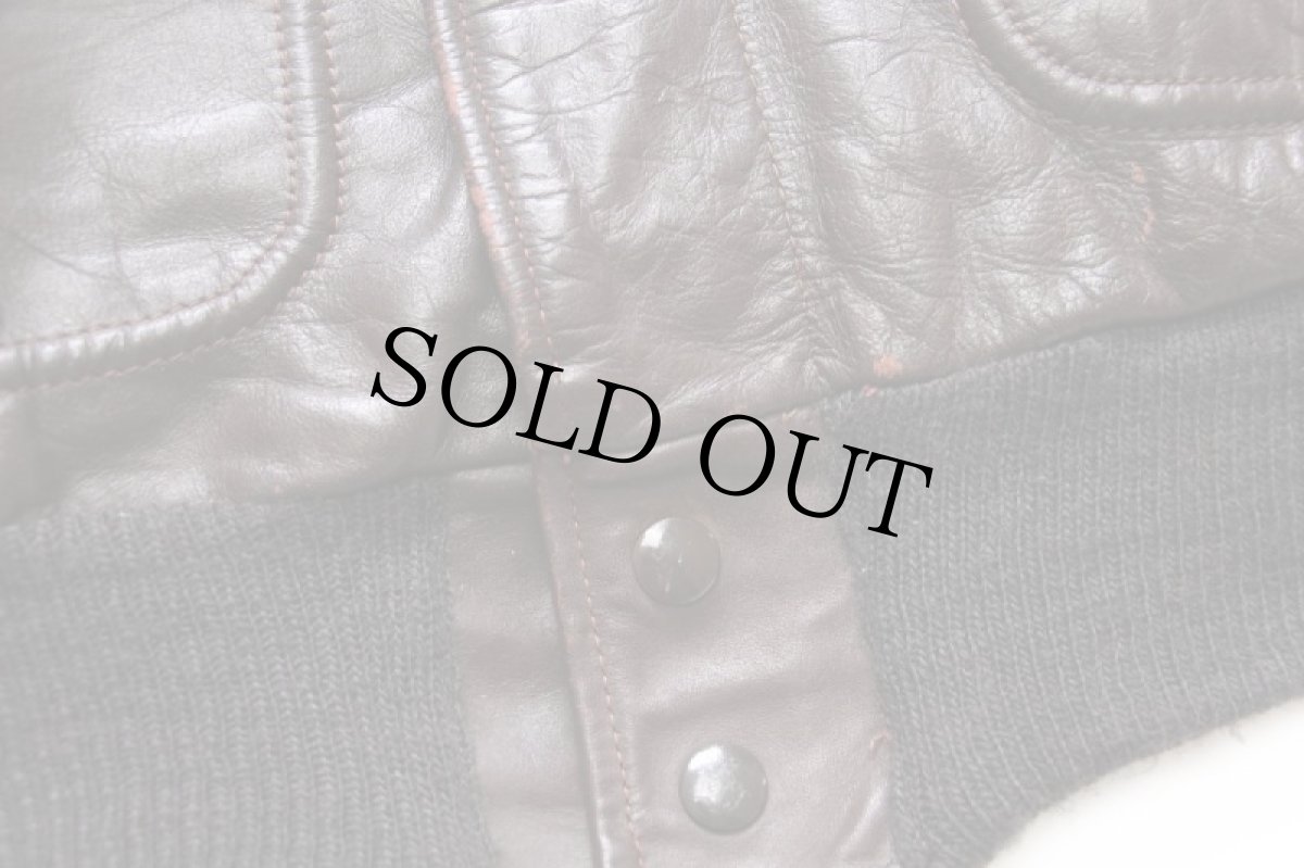 画像7: 70s USA製 Excelled A-2タイプ 襟ボア&ライナー フライト レザージャケット 焦げ茶 (7)