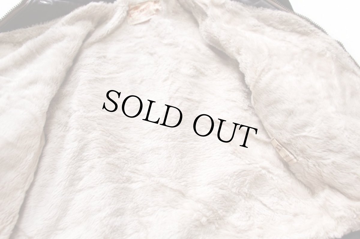 画像5: 70s USA製 Excelled A-2タイプ 襟ボア&ライナー フライト レザージャケット 焦げ茶 (5)