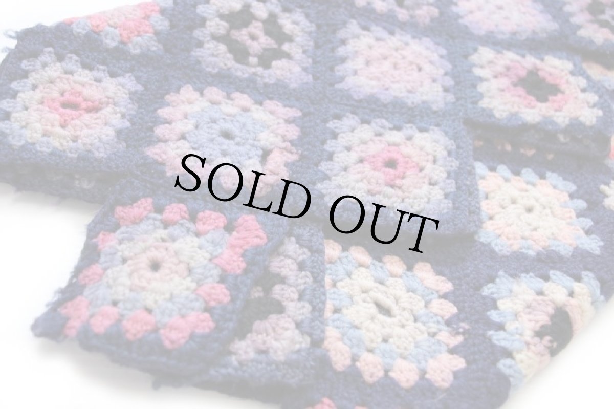 画像3: スクエア モチーフ ニット グラニー ブランケット★カギ編み (3)