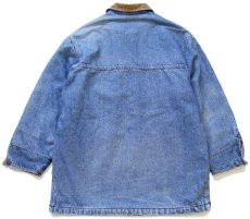 画像2: 80s イタリア製 Levi'sリーバイス サドルマン刺繍 チェック ネルライナー デニムコート★ユーロ (2)