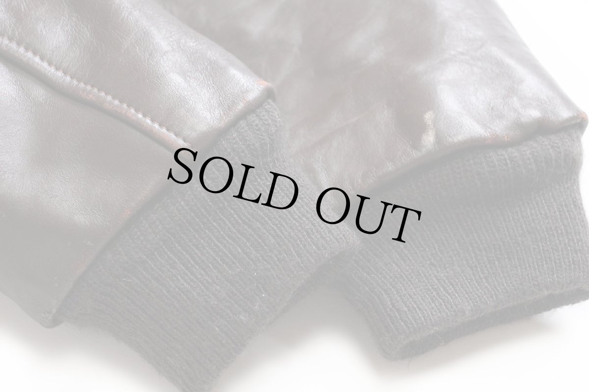 画像8: 70s USA製 Excelled A-2タイプ 襟ボア&ライナー フライト レザージャケット 焦げ茶 (8)