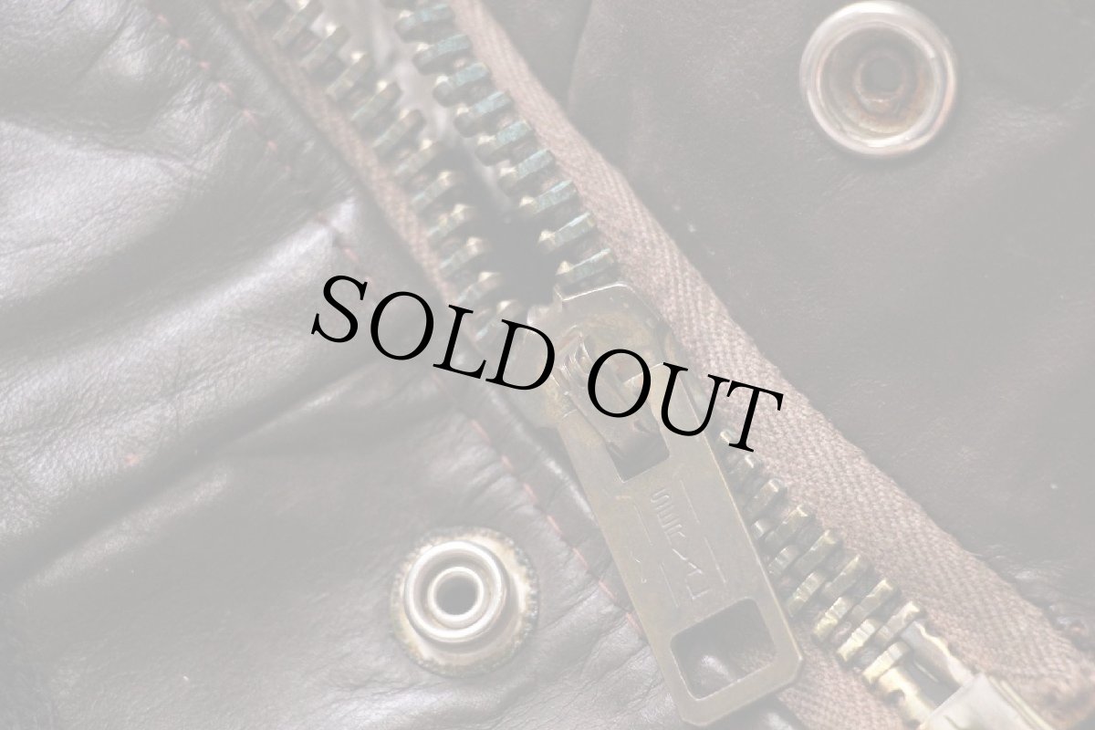 画像6: 70s USA製 Excelled A-2タイプ 襟ボア&ライナー フライト レザージャケット 焦げ茶 (6)