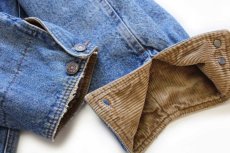 画像8: 80s イタリア製 Levi'sリーバイス サドルマン刺繍 チェック ネルライナー デニムコート★ユーロ (8)