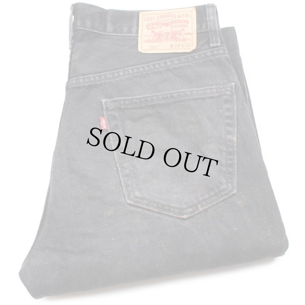 画像1: 00s メキシコ製 Levi'sリーバイス 505 ブラック デニムパンツ ペンキ飛び w34 L30★SDP2319 (1)