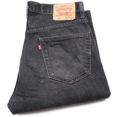 画像1: 00s メキシコ製 Levi'sリーバイス 505 ブラック デニムパンツ ペンキ飛び w34 L30★SDP2319 (1)