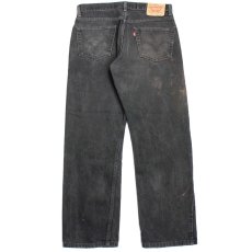 画像3: 00s メキシコ製 Levi'sリーバイス 505 ブラック デニムパンツ ペンキ飛び w34 L30★SDP2319 (3)