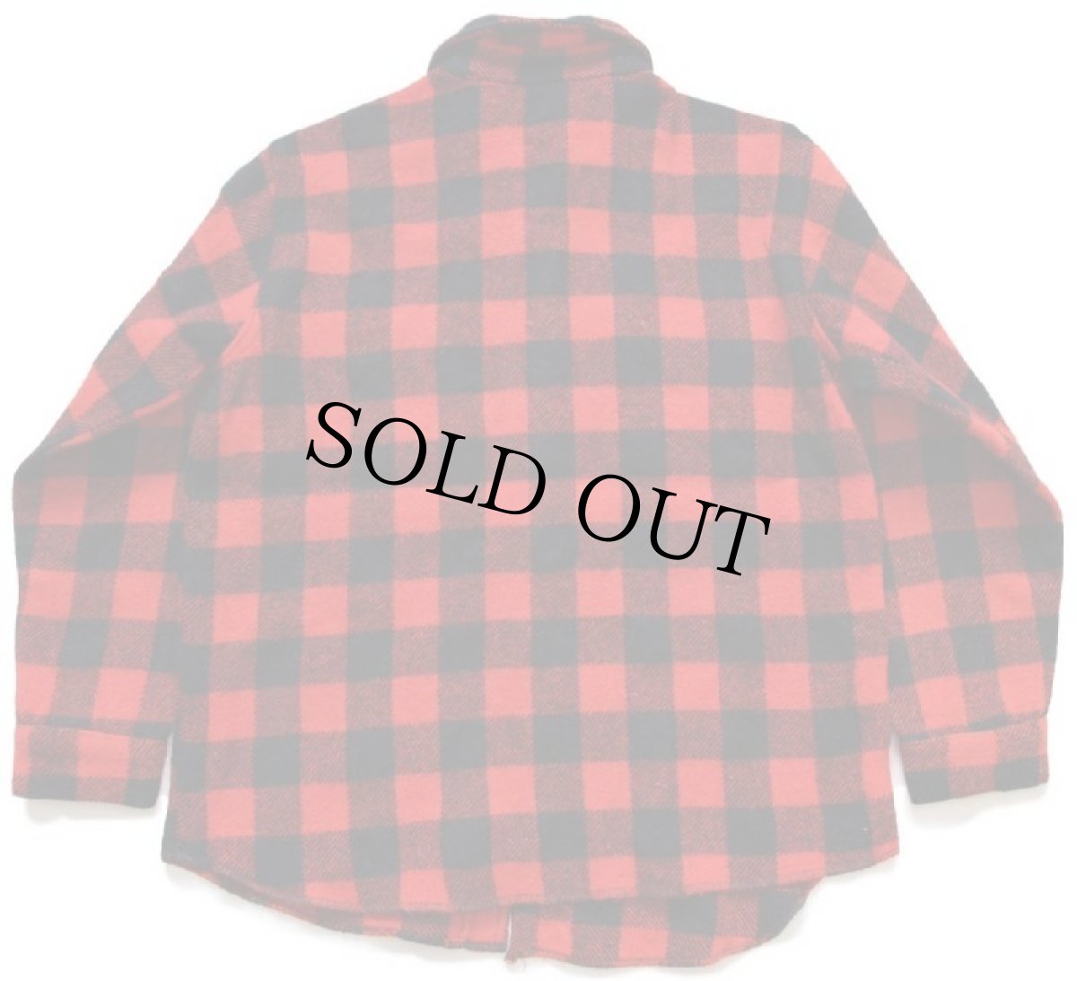 画像2: 70s FROSTPROOF バッファローチェック ウールシャツ 赤×黒 15.5 (2)