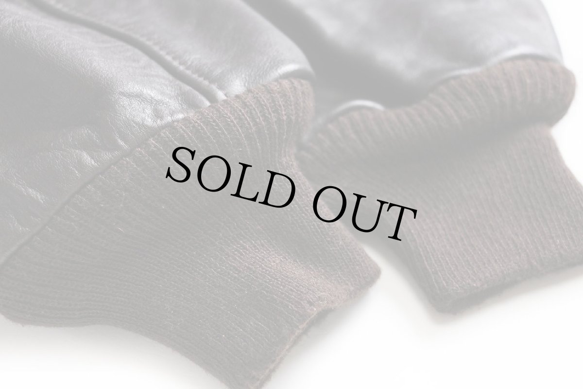 画像8: USA製 Schottショット A-2タイプ 184F ロゴ刺繍 襟ボア&ライナー付き フライト レザージャケット 焦げ茶 48 (8)