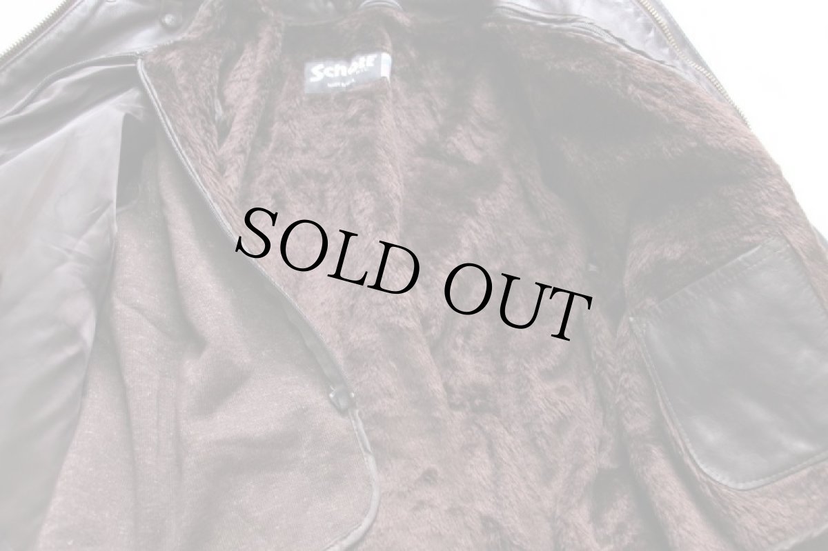 画像9: USA製 Schottショット A-2タイプ 184F ロゴ刺繍 襟ボア&ライナー付き フライト レザージャケット 焦げ茶 48 (9)