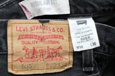 画像6: 00s カナダ製 Levi'sリーバイス 505 ブラック デニムパンツ w38★SDP2364 (6)