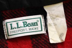 画像4: 90s USA製 L.L.Bean バッファローチェック ウールシャツ 赤×黒 L (4)