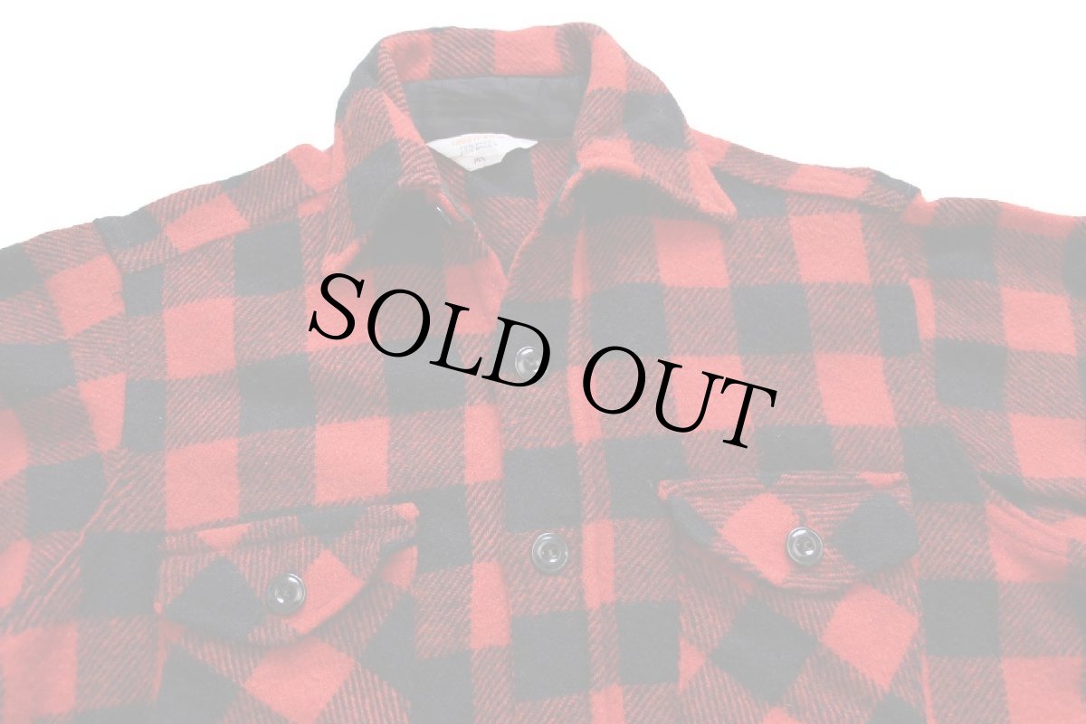 画像3: 70s FROSTPROOF バッファローチェック ウールシャツ 赤×黒 15.5 (3)