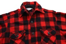 画像3: 70s FROSTPROOF バッファローチェック ウールシャツ 赤×黒 15.5 (3)