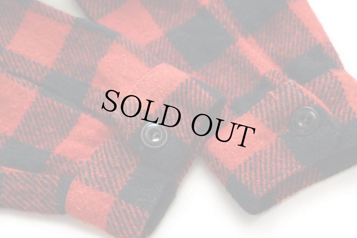 画像6: 70s FROSTPROOF バッファローチェック ウールシャツ 赤×黒 15.5 (6)