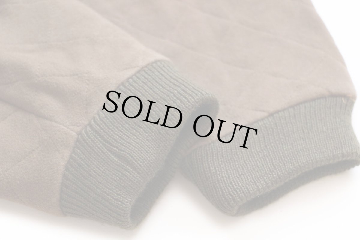 画像7: 90s イタリア製 RODRIGO アーガイル柄 切り替え コットン スウェット キルティング カーディガン 茶 52 (7)