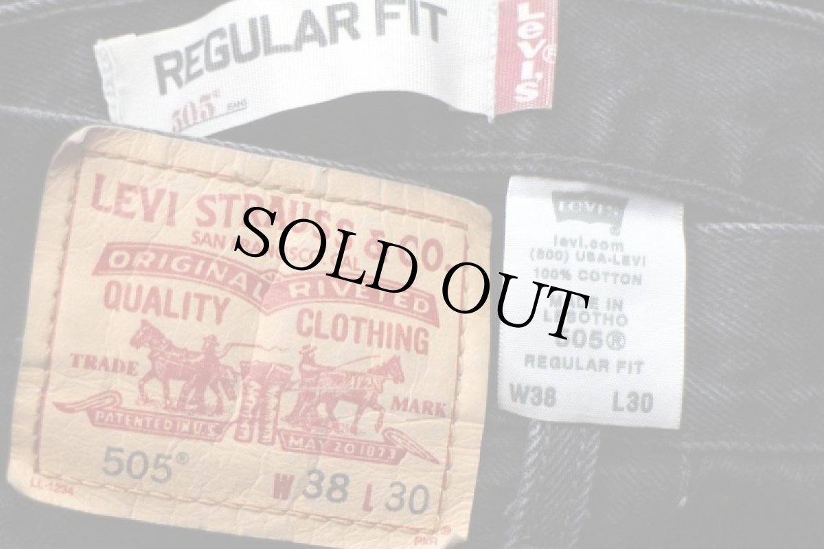 画像6: 00s Levi'sリーバイス 505 ブラック デニムパンツ w38 L30★SDP2368 (6)