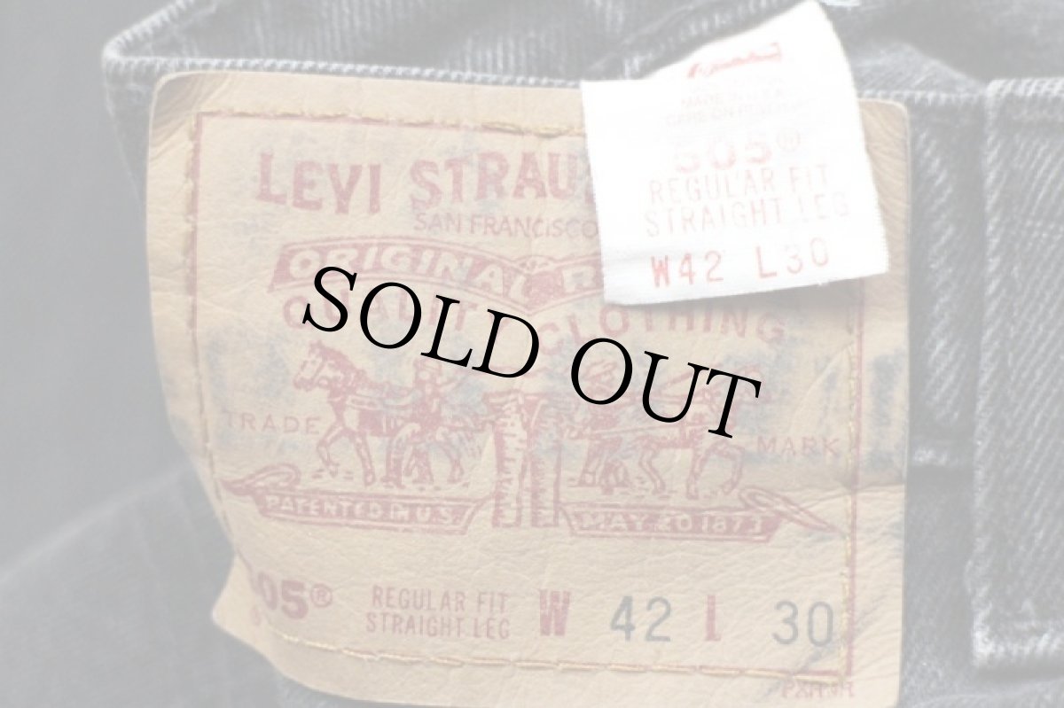 画像6: 90s USA製 Levi'sリーバイス 505 ブラック デニムパンツ w42 L30★SDP2344 (6)