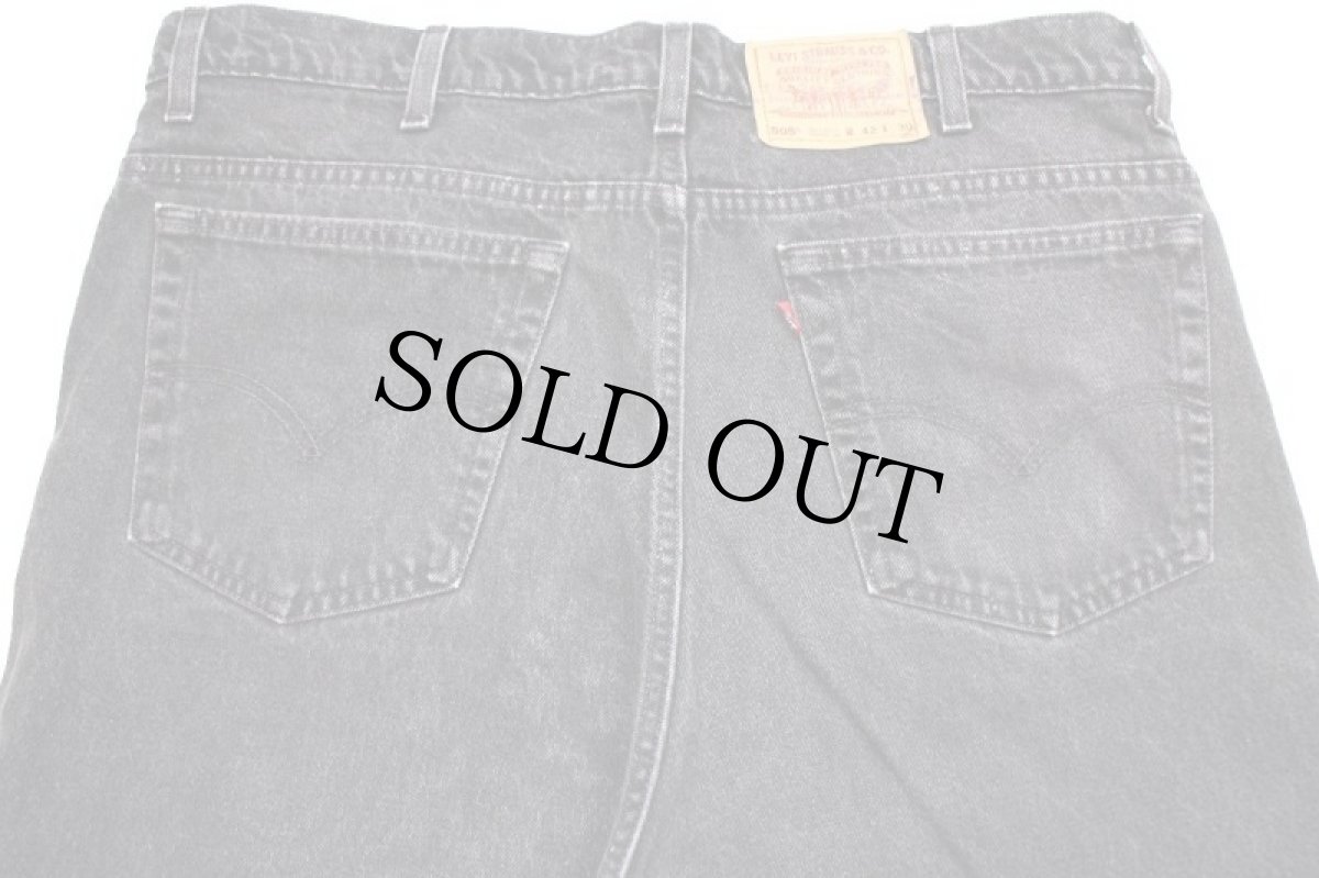 画像5: 90s USA製 Levi'sリーバイス 505 ブラック デニムパンツ w42 L30★SDP2344 (5)