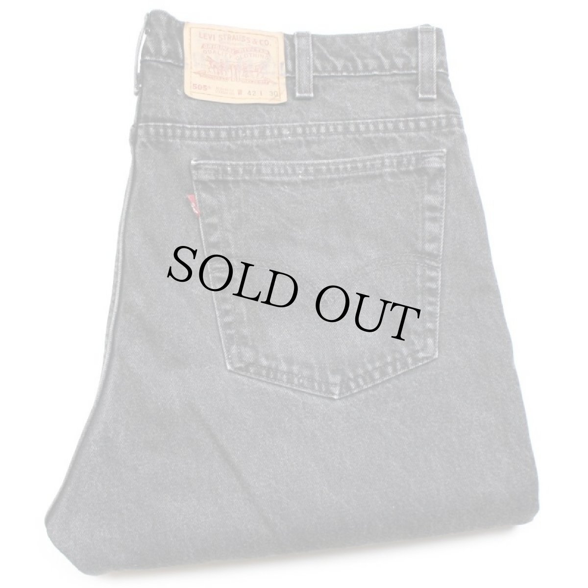 画像1: 90s USA製 Levi'sリーバイス 505 ブラック デニムパンツ w42 L30★SDP2344 (1)