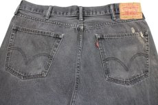 画像5: Levi'sリーバイス 505 ブラック デニムパンツ ブリーチ飛び フェード w38 L32★SDP2369 (5)