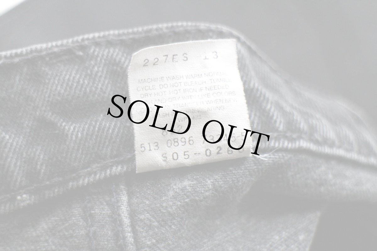 画像7: 90s USA製 Levi'sリーバイス 505 ブラック デニムパンツ w42 L30★SDP2344 (7)