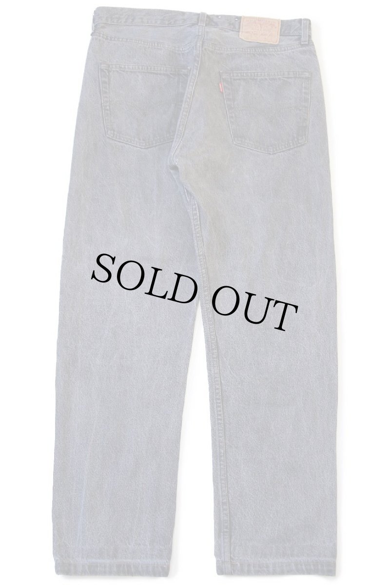 画像3: 80s フランス製 Levi'sリーバイス 501 先染め ブラック デニムパンツ w34★B ユーロ (3)