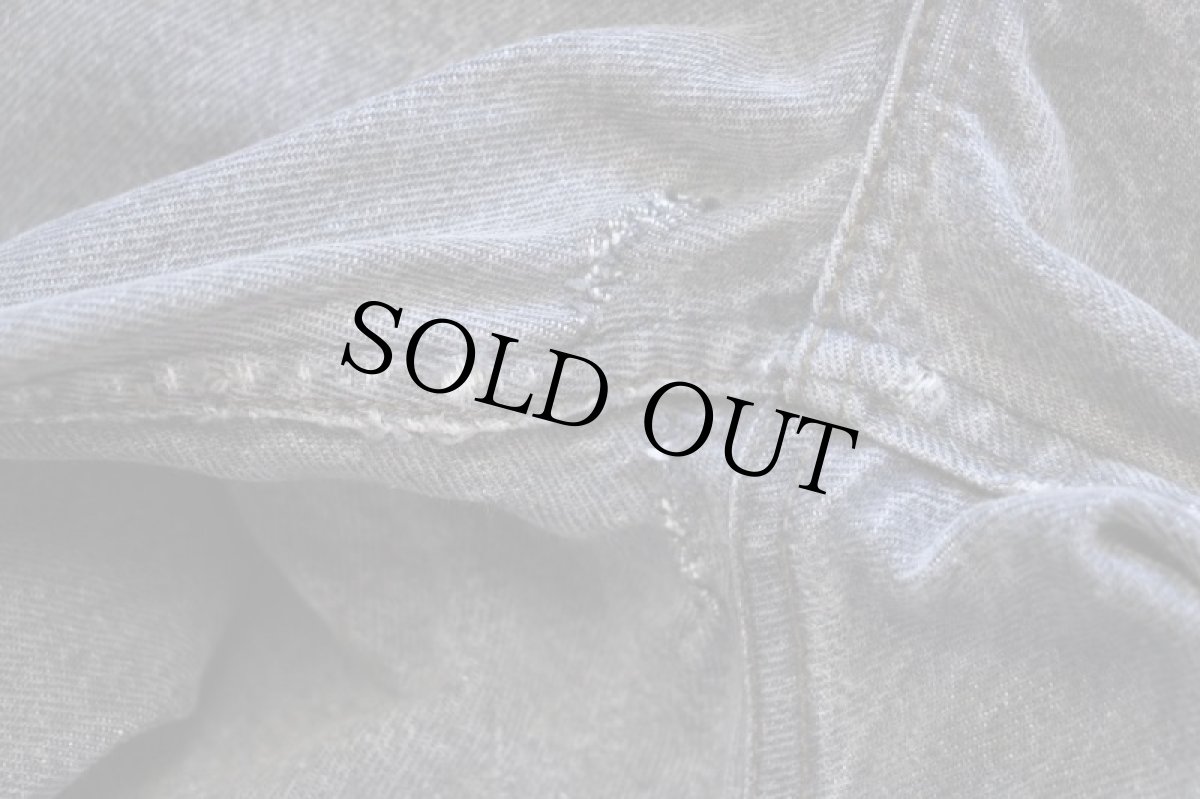 画像8: 80s フランス製 Levi'sリーバイス 501 先染め ブラック デニムパンツ w34★B ユーロ (8)