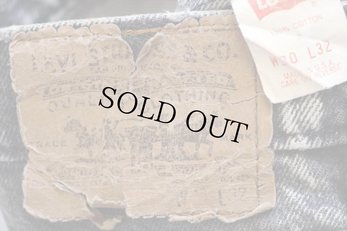 画像6: 90s USA製 Levi'sリーバイス 550 ケミカルウォッシュ ブラック デニムパンツ w30 L32★アシッド (6)