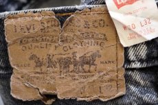 画像6: 90s USA製 Levi'sリーバイス 550 ケミカルウォッシュ ブラック デニムパンツ w30 L32★アシッド (6)