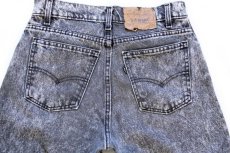 画像5: 90s USA製 Levi'sリーバイス 550 ケミカルウォッシュ ブラック デニムパンツ w30 L32★アシッド (5)