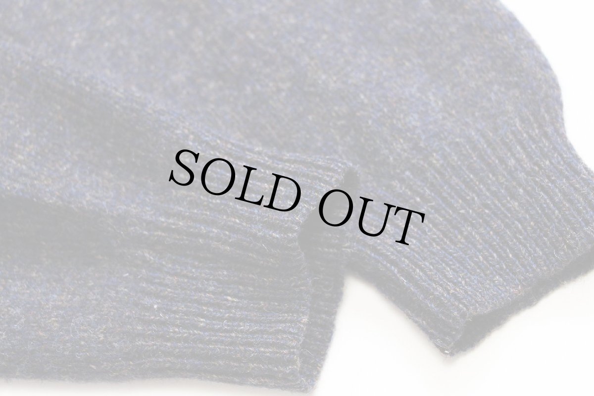 画像6: 80s イタリア製 Levi'sリーバイス アーガイル柄 襟付き ウールニット セーター ネイビー ミックス S★ポロシャツ ユーロ (6)