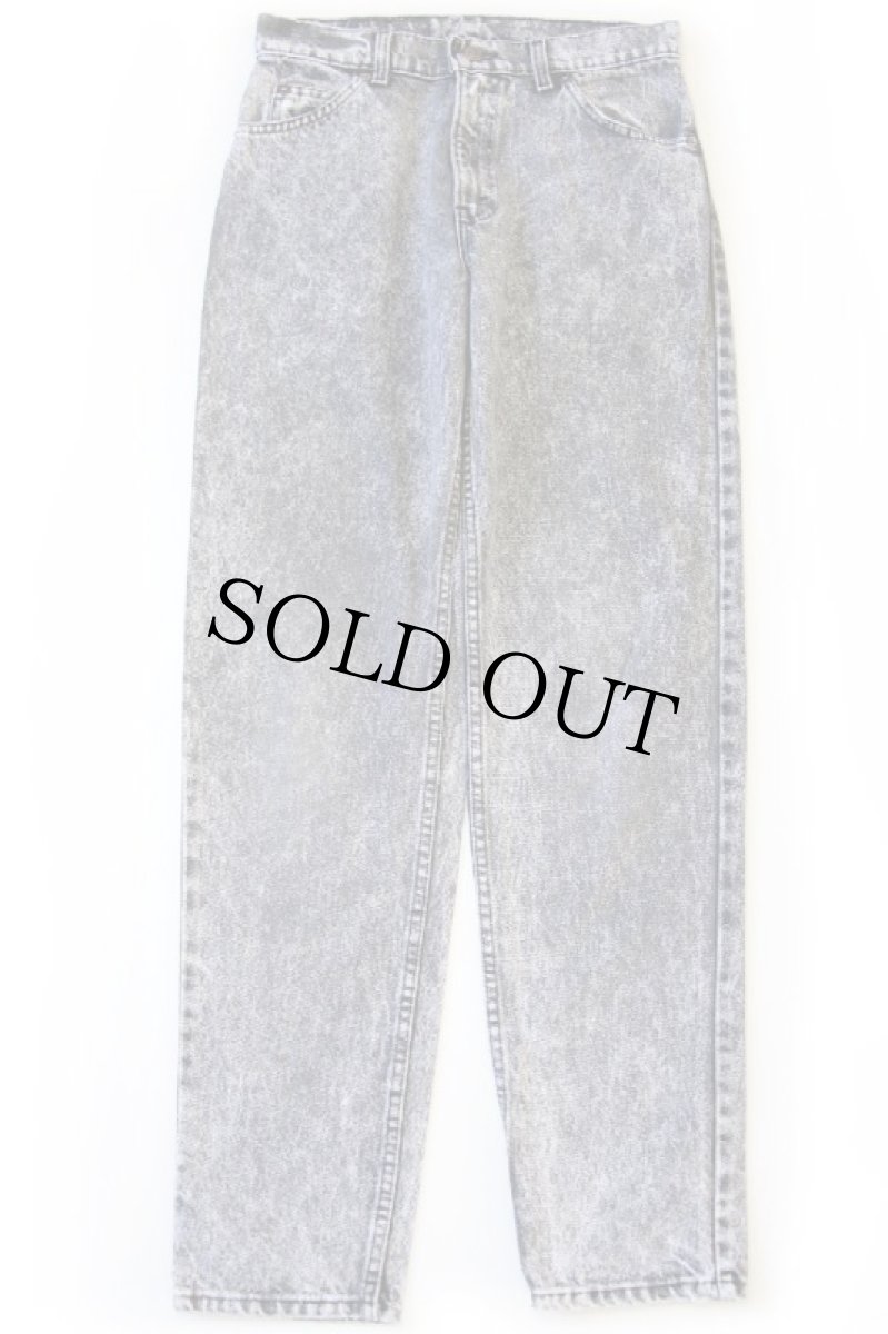 画像2: 90s USA製 Levi'sリーバイス 550 ケミカルウォッシュ ブラック デニムパンツ w30 L32★アシッド (2)