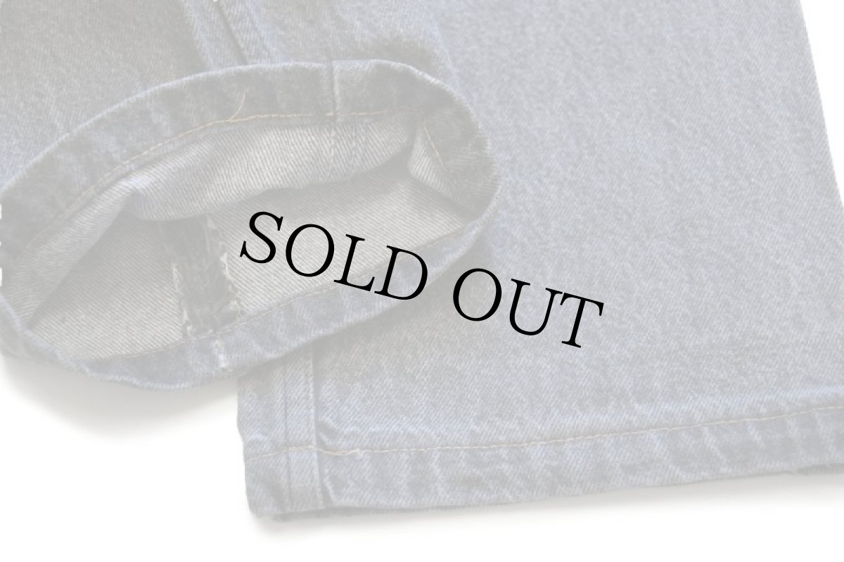 画像9: 80s フランス製 Levi'sリーバイス 501 先染め ブラック デニムパンツ w34★B ユーロ (9)