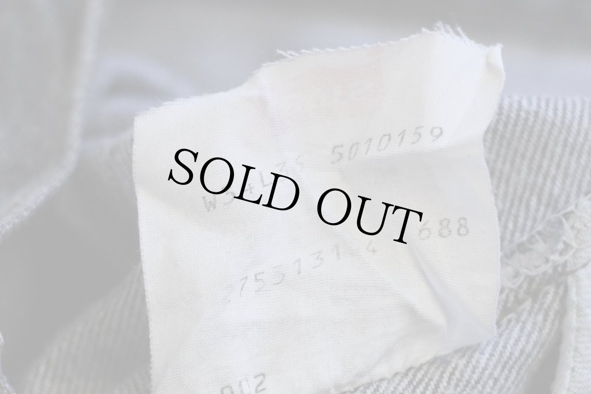 画像7: 80s フランス製 Levi'sリーバイス 501 先染め ブラック デニムパンツ w34★B ユーロ (7)