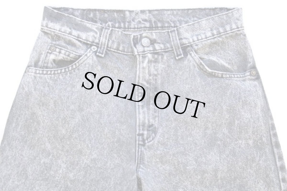 画像4: 90s USA製 Levi'sリーバイス 550 ケミカルウォッシュ ブラック デニムパンツ w30 L32★アシッド (4)