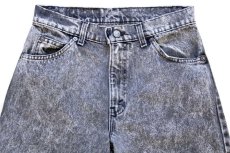 画像4: 90s USA製 Levi'sリーバイス 550 ケミカルウォッシュ ブラック デニムパンツ w30 L32★アシッド (4)