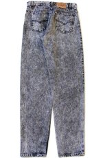 画像3: 90s USA製 Levi'sリーバイス 550 ケミカルウォッシュ ブラック デニムパンツ w30 L32★アシッド (3)