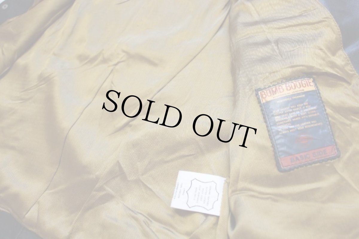 画像5: 90s BOMB BOOGIE ノーカラー レザーベスト 黒 XL (5)